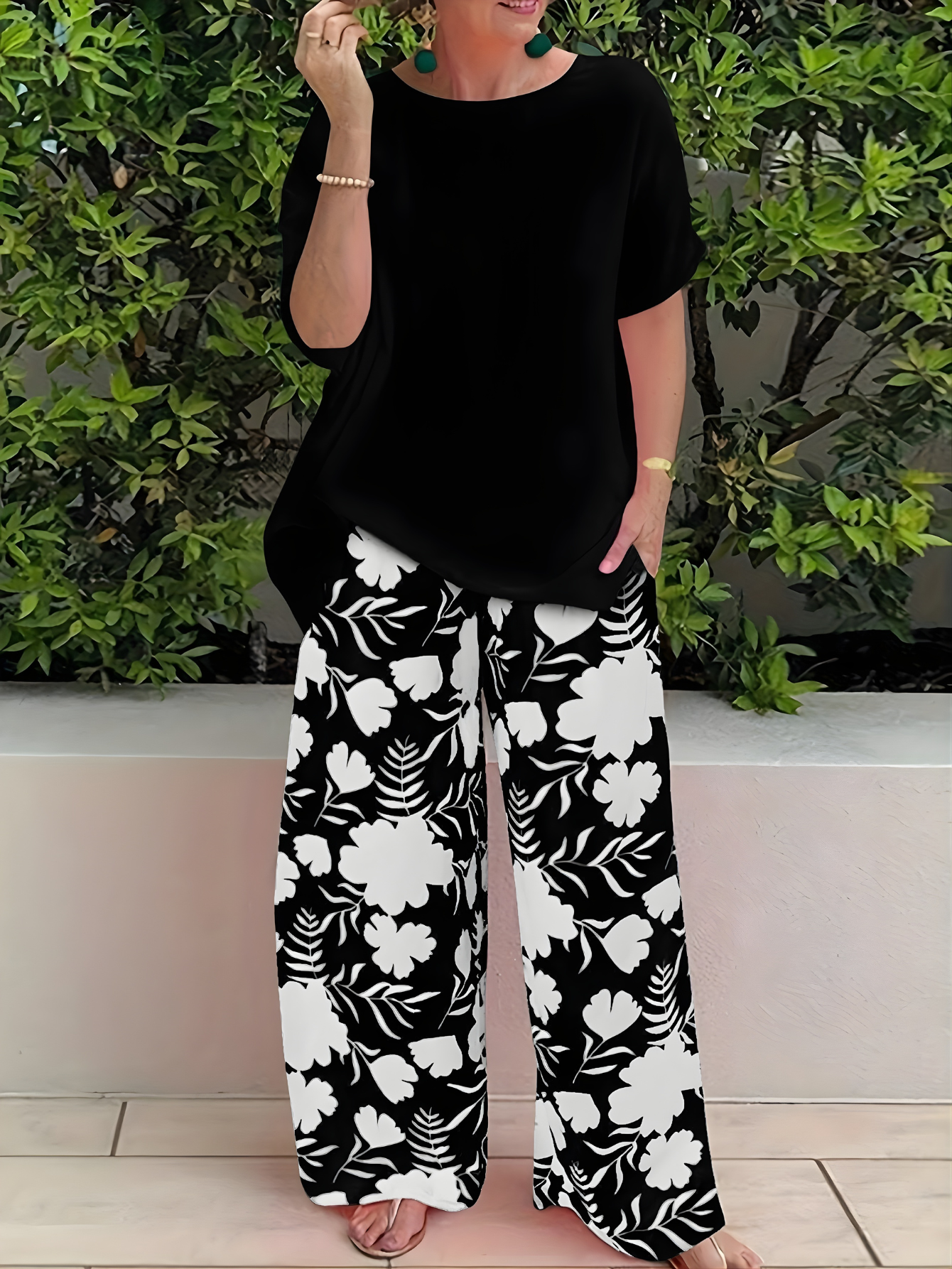 AURORA | Set with wide-leg pants