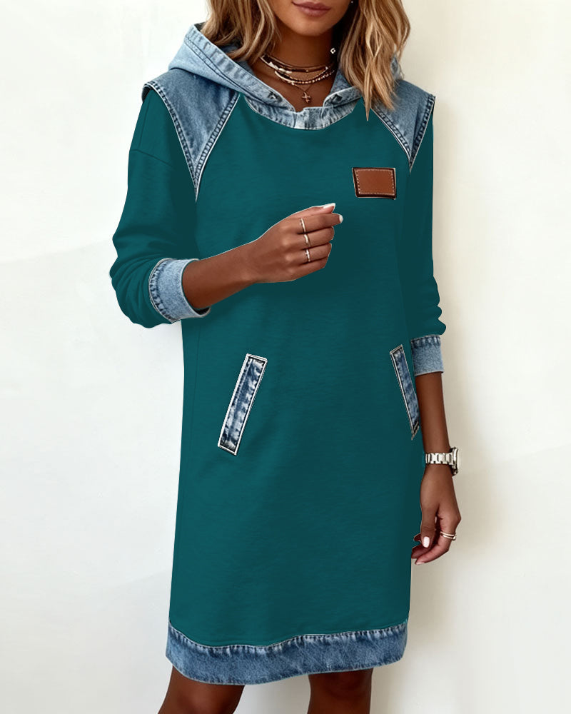STELLA | Hoodie dress with contrast details