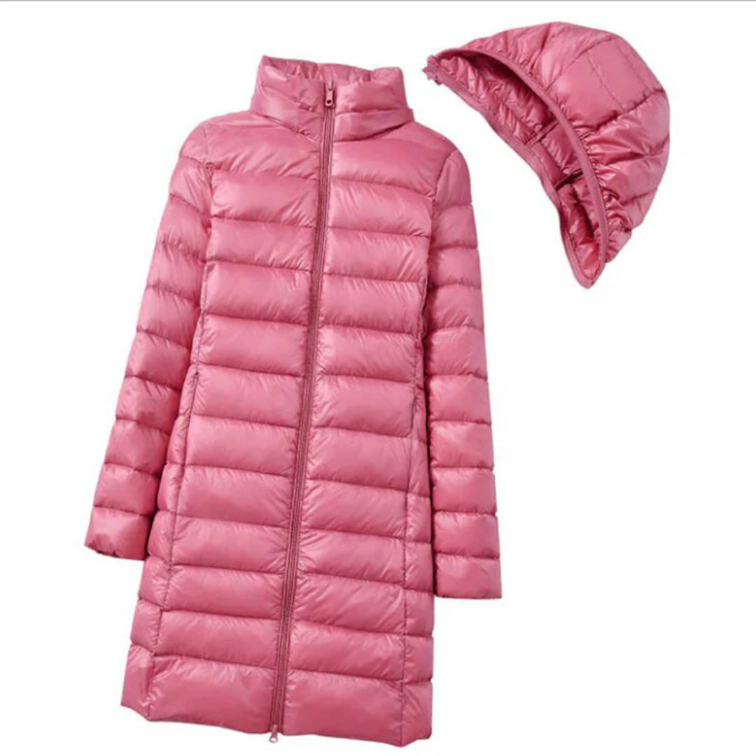 KATIE | Long puff jacket with longline silhouette