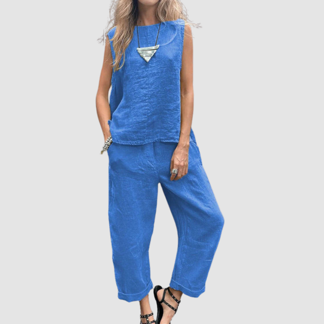 SUZETTE | Set with wide-leg pants