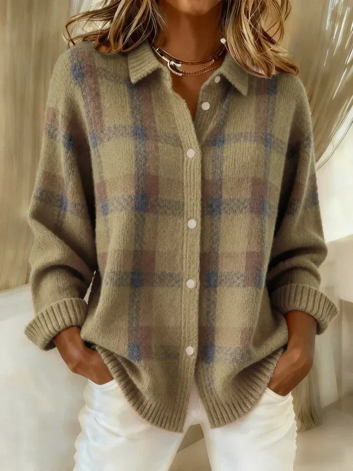 FREYA | Jumper with retro check pattern