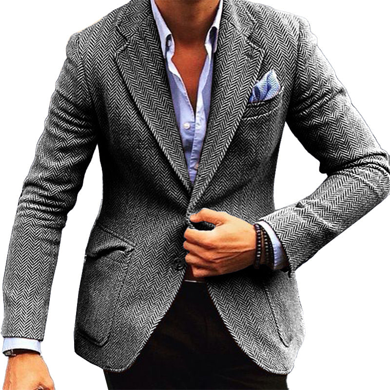THEO | Blazer with herringbone pattern