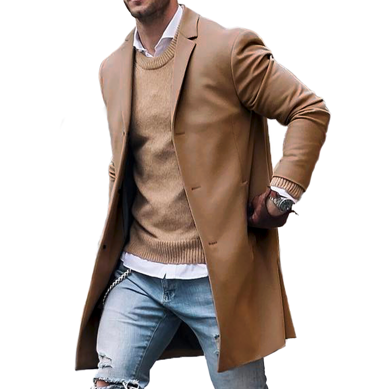ADRIAN | Mid-length coat with notch lapel