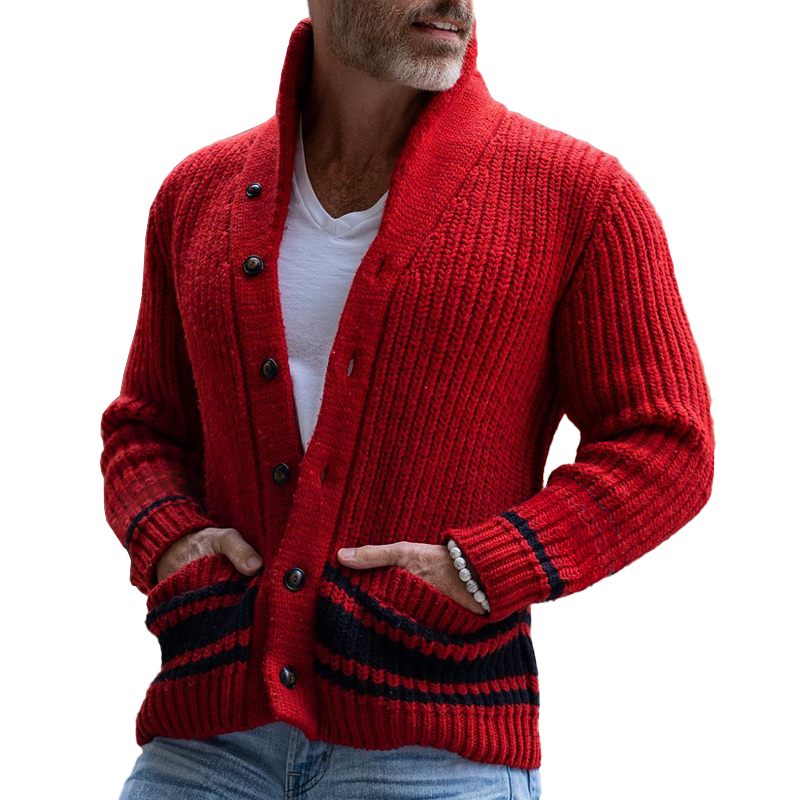 FELIX | Cardigan with colourblock stripes