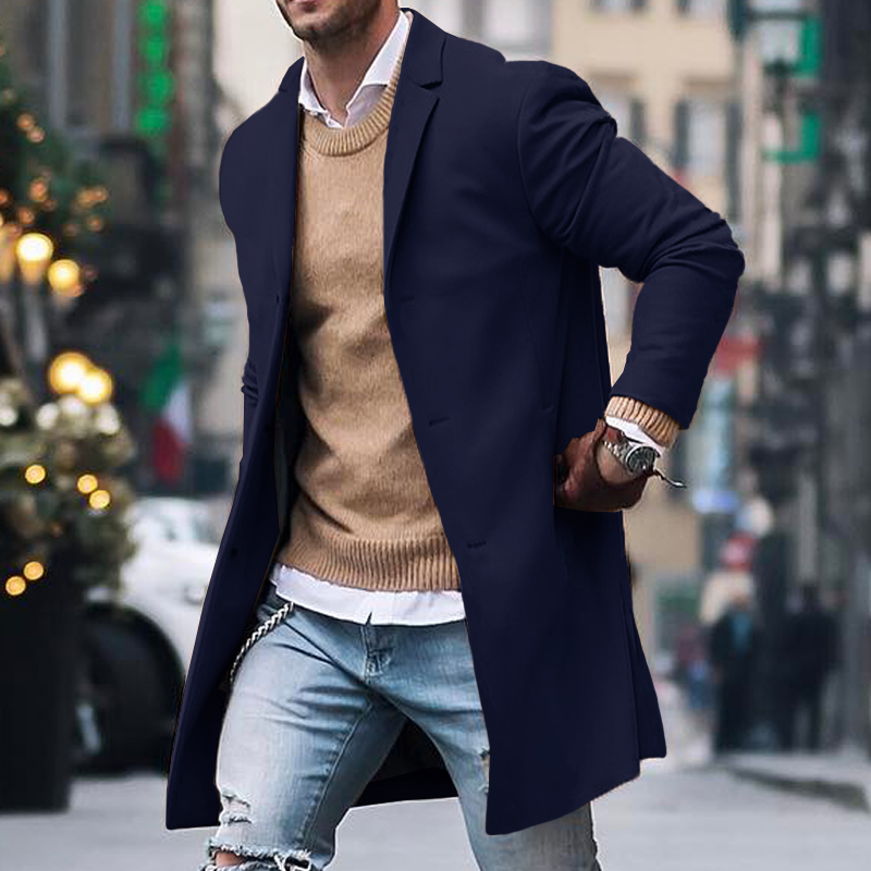 ADRIAN | Mid-length coat with notch lapel