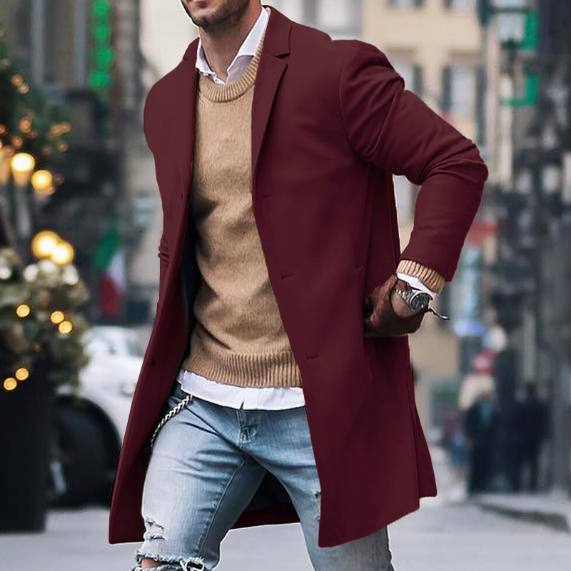 ADRIAN | Mid-length coat with notch lapel