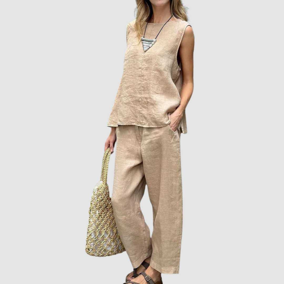 SUZETTE | Set with wide-leg pants