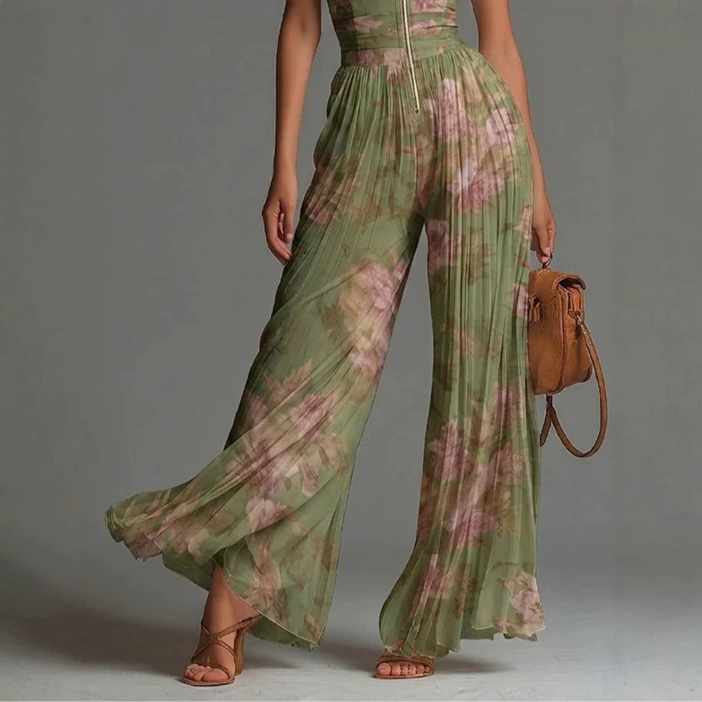 SOFIA | Jumpsuit with wide-leg pleated trousers