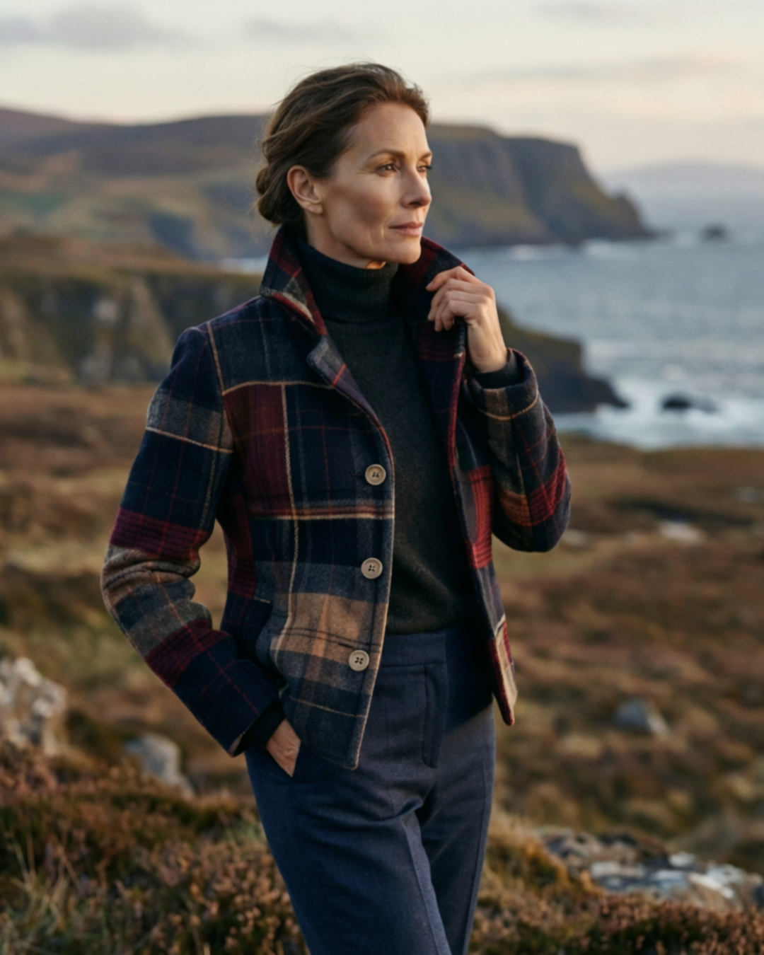 RUBY | Jacket with plaid pattern
