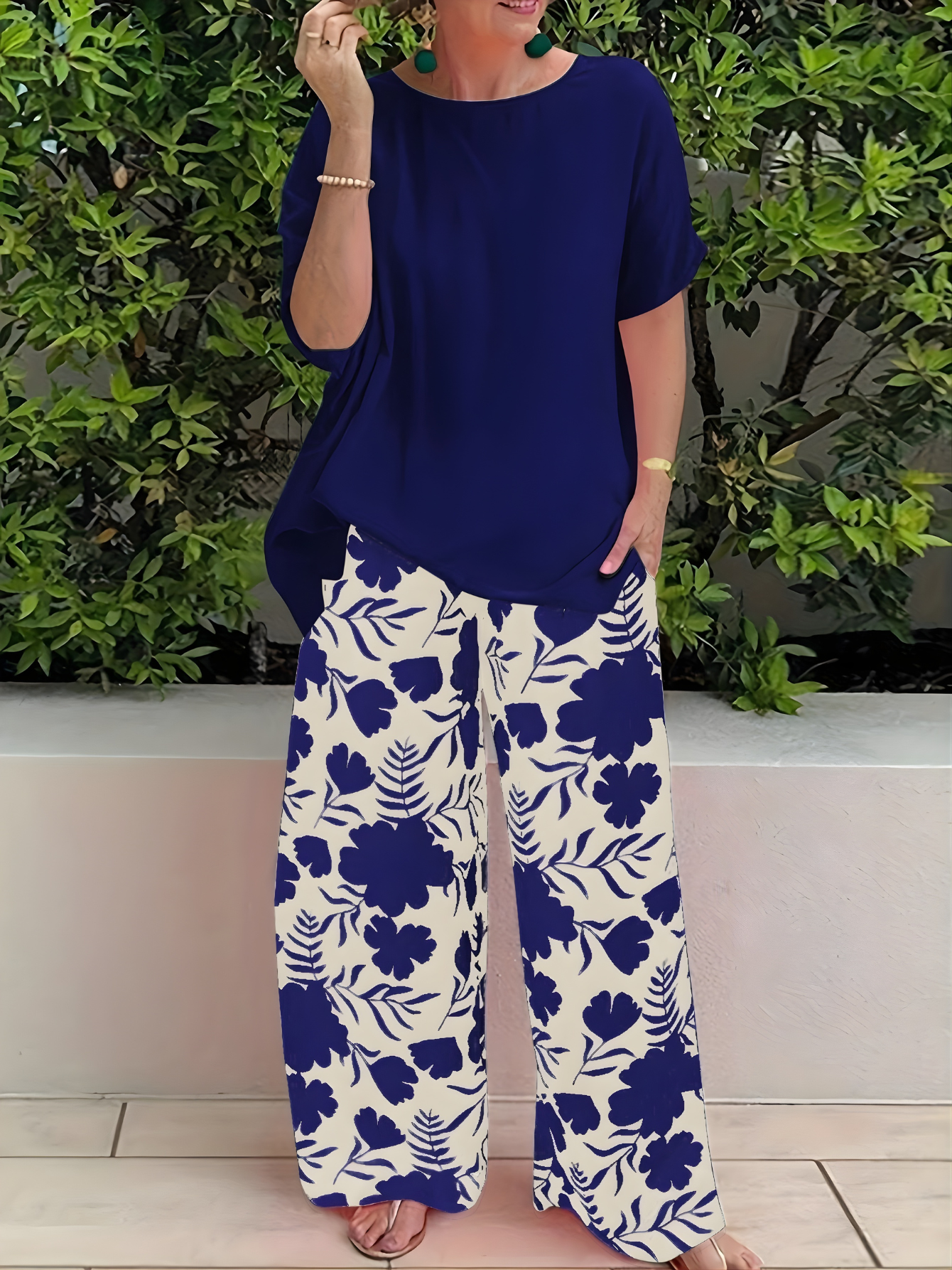 AURORA | Set with wide-leg pants