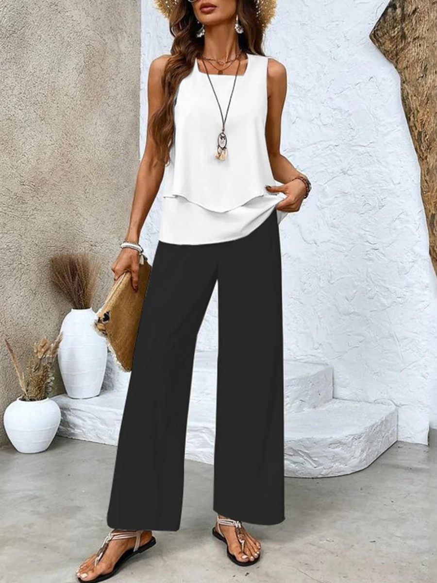 JULIETTE | Set with wide-leg pants