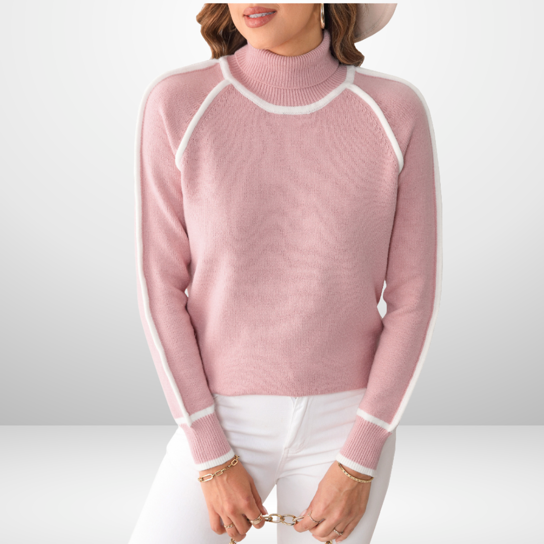 VERA | Turtleneck jumper with pattern detail