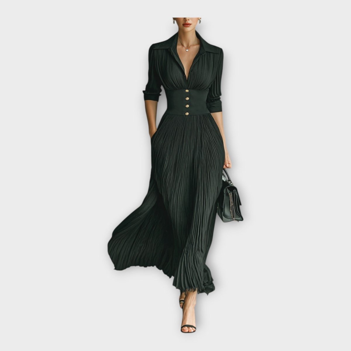 LORENA | Rochie lungă plisată - Liora București