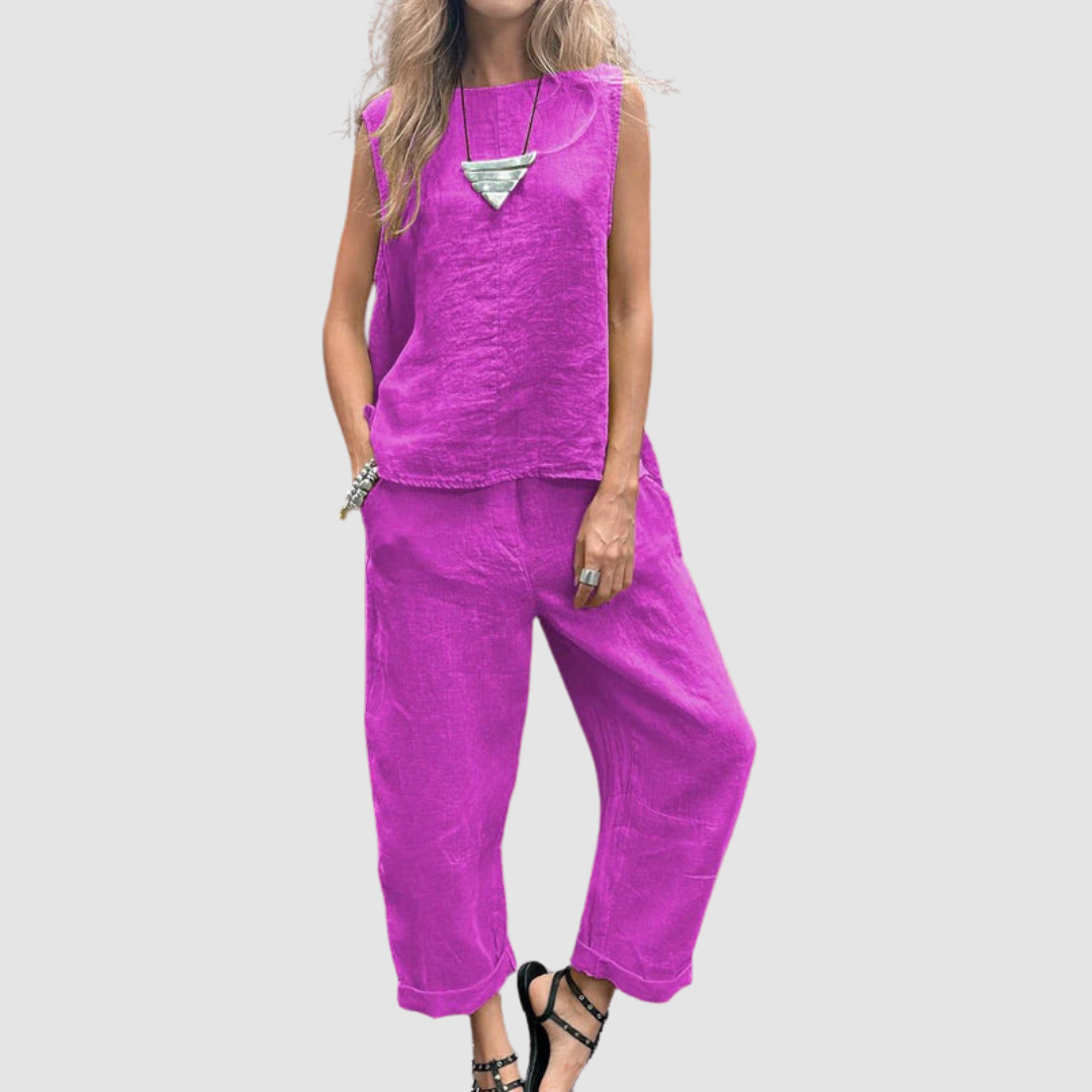 SUZETTE | Set with wide-leg pants