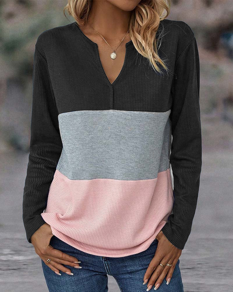 POPPY | Top with colour-block print