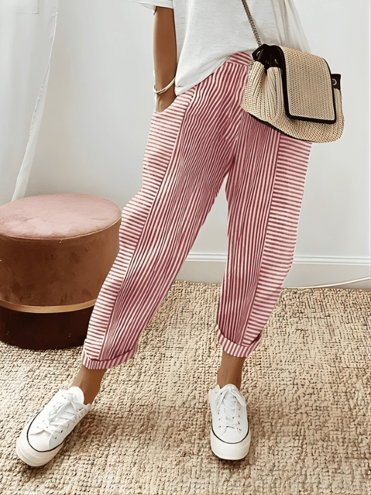 DAHLIA | Trousers with striped pattern - Liora Melbourne