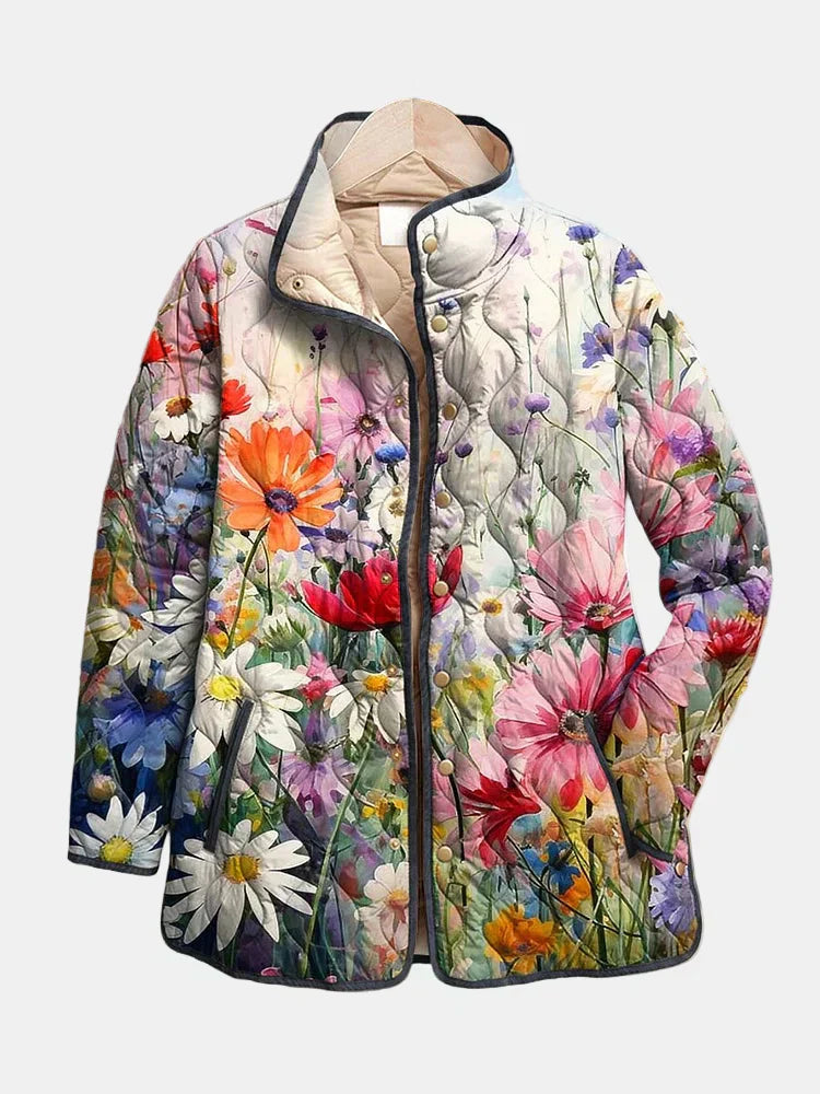 KAIA | Quilted jacket with floral print
