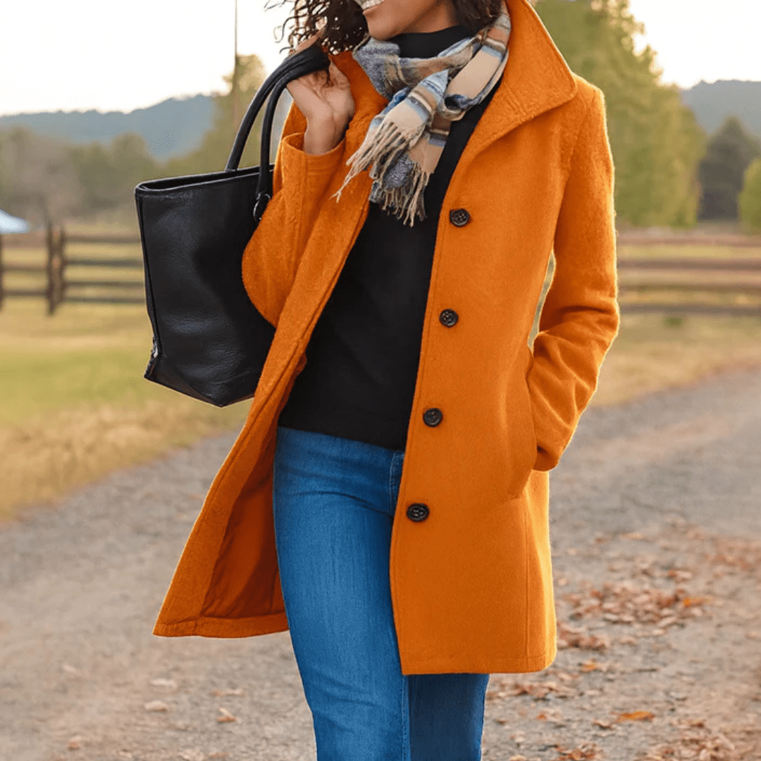 PARIS | Long coat with button front - Liora Melbourne