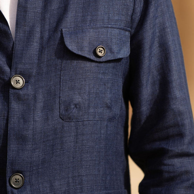 SOREN | Linen jacket with lapel collar