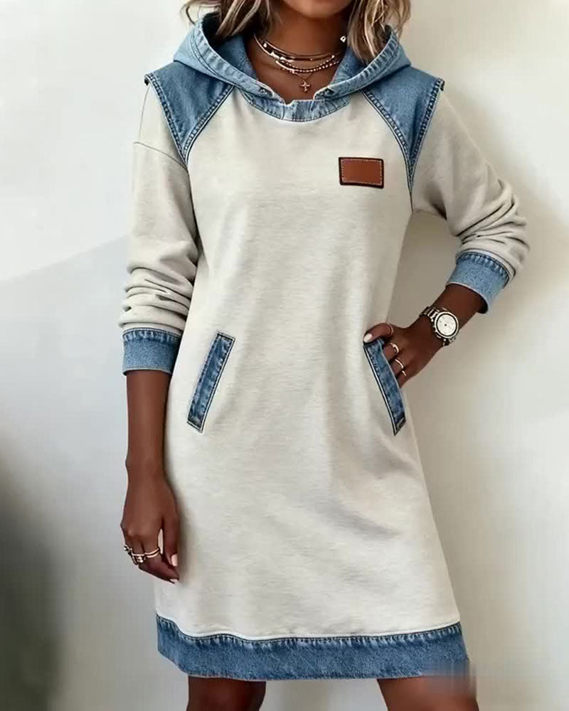 STELLA | Hoodie dress with contrast details