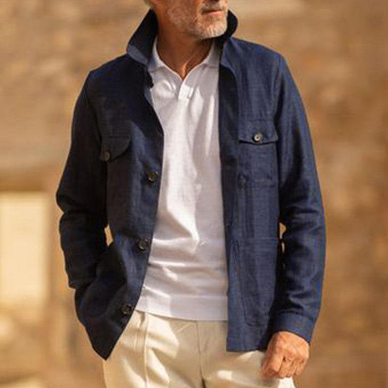 SOREN | Linen jacket with lapel collar
