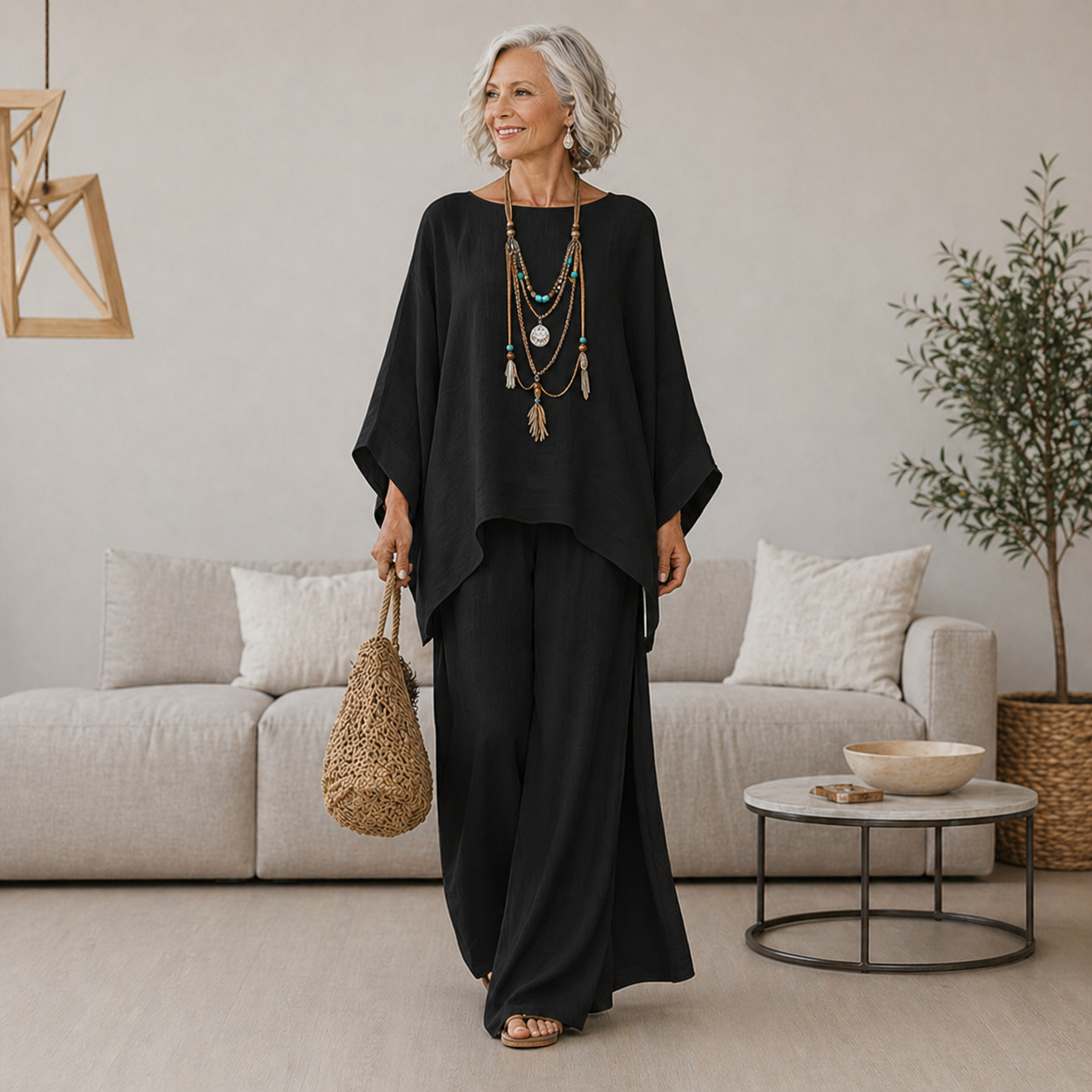 ISABELLE | Set with wide-leg pants