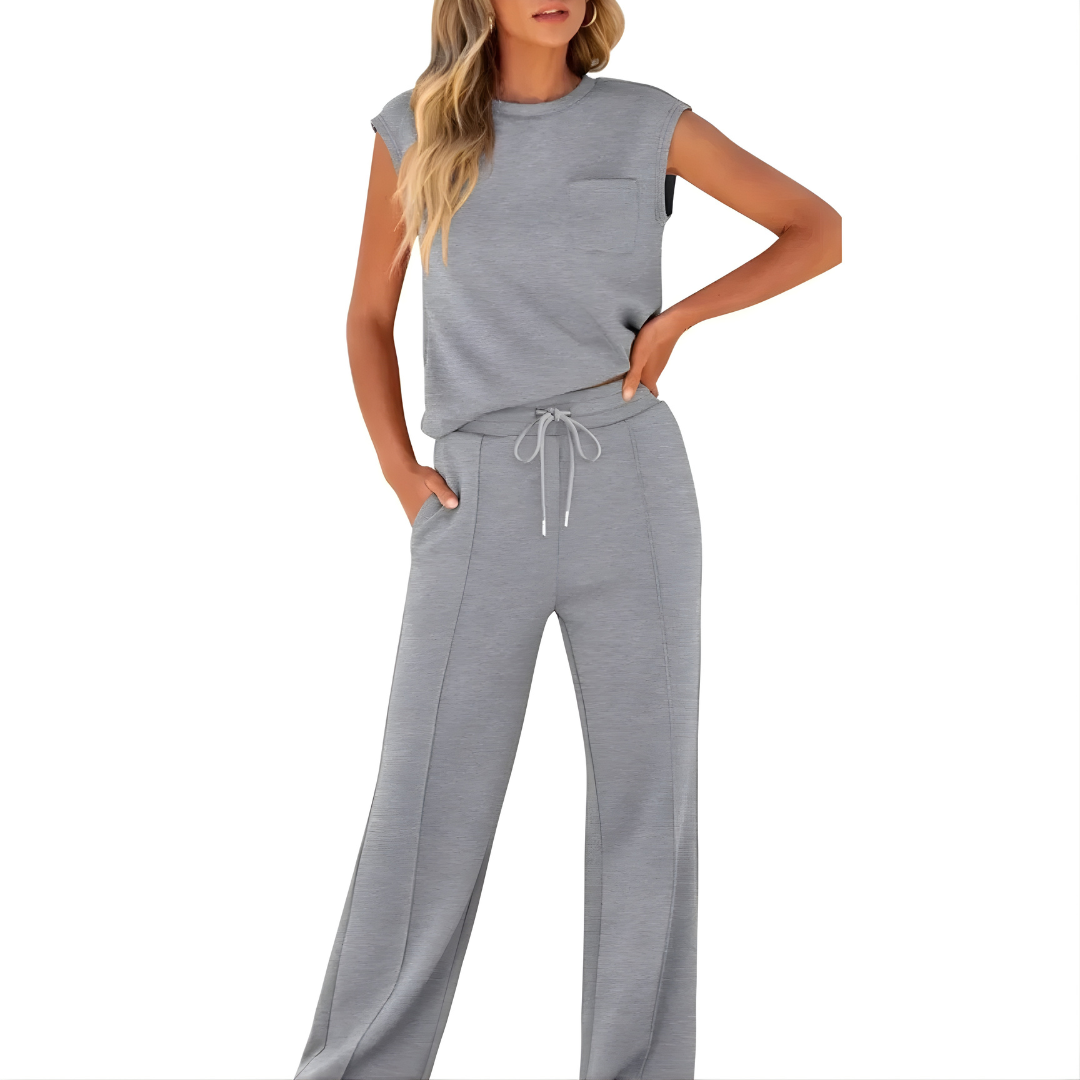 TAYLOR | Set with wide-leg pants