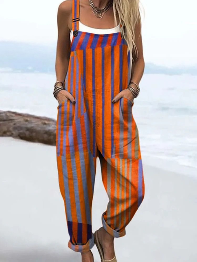 STEVIE | Jumpsuit with vertical stripes