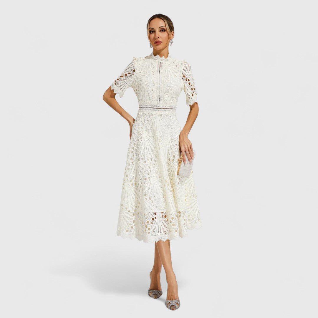 LYDIA | Rochie midi cu dantelă - Liora București