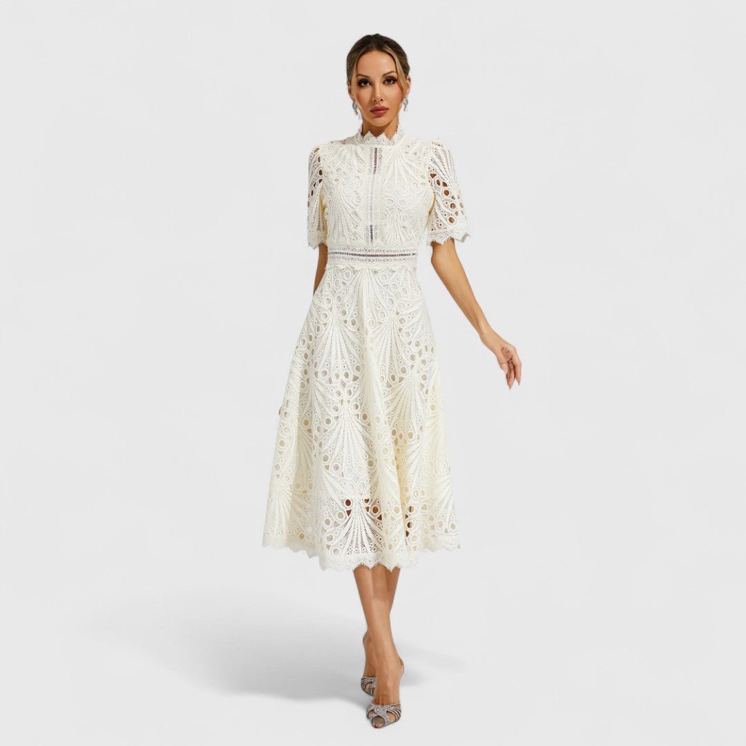 LYDIA | Rochie midi cu dantelă - Liora București