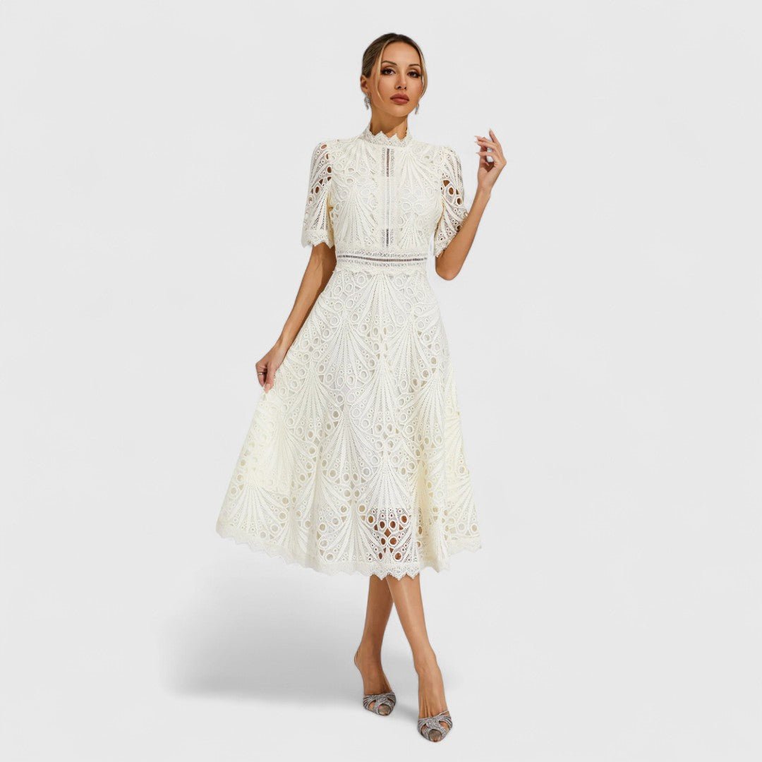 LYDIA | Rochie midi cu dantelă - Liora București