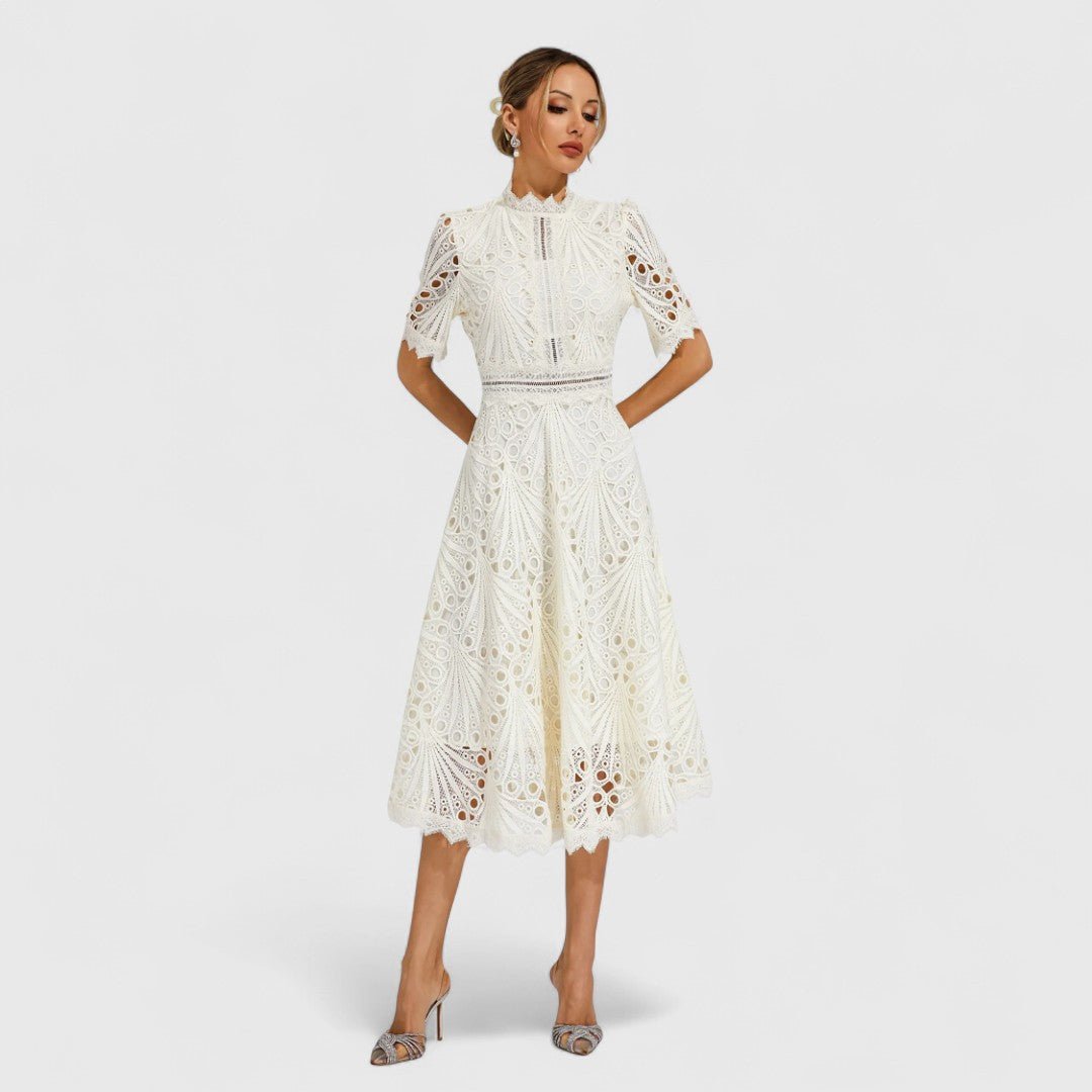 LYDIA | Rochie midi cu dantelă - Liora București