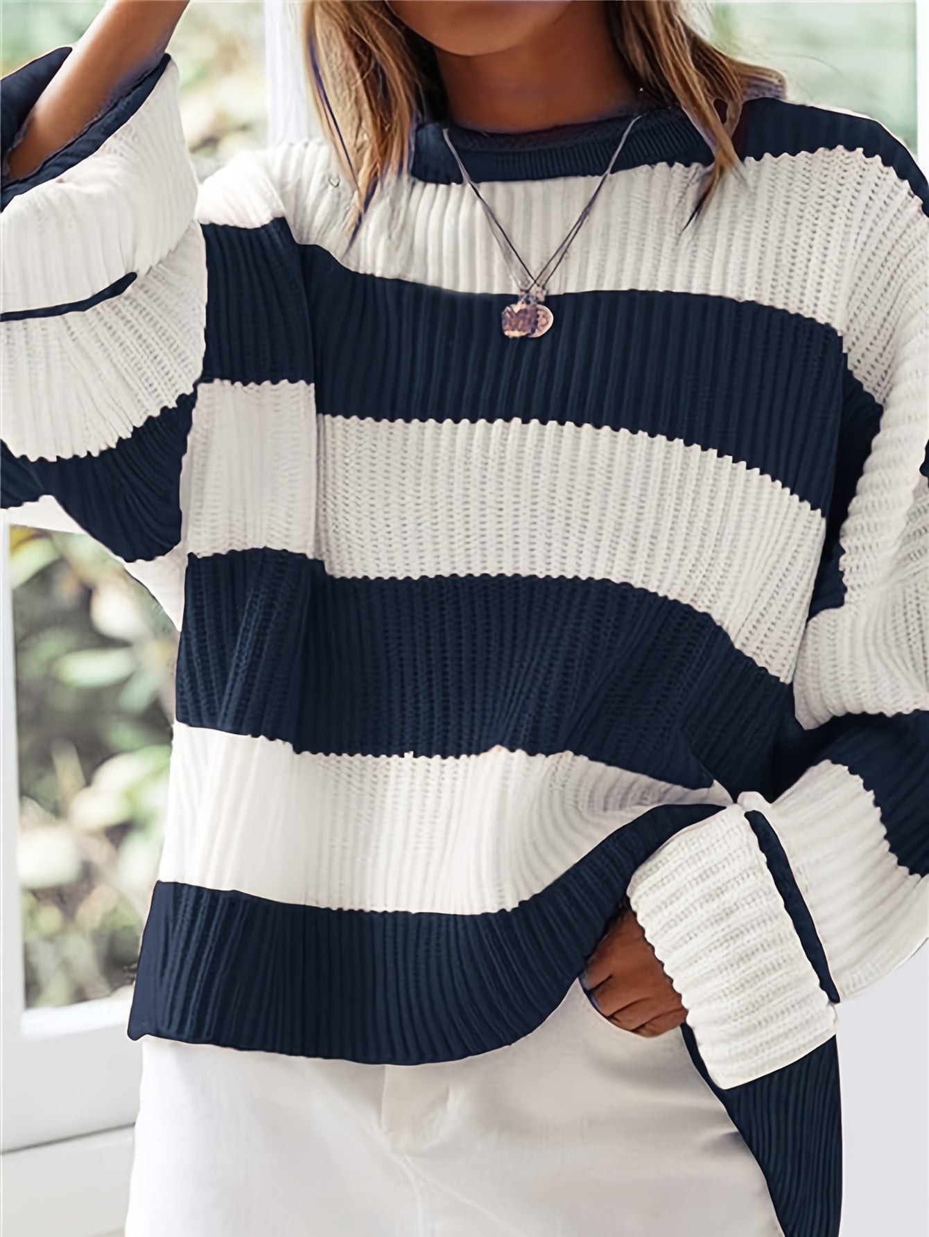 LARA | Jumper with stripe detail