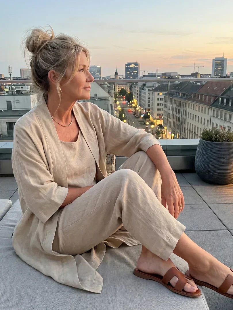 ISLA | Set with relaxed wide-leg pants