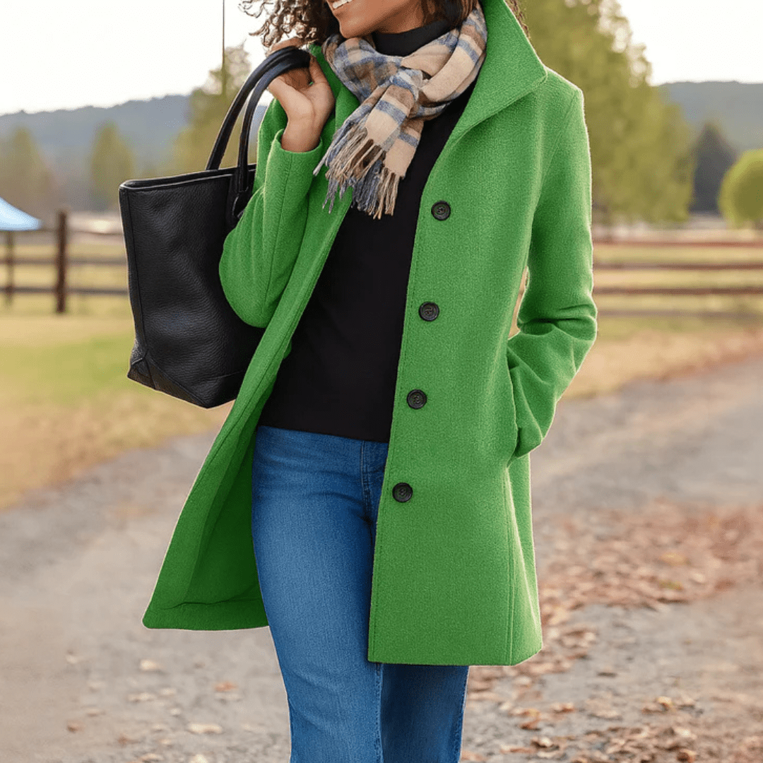 PARIS | Long coat with button front - Liora Melbourne