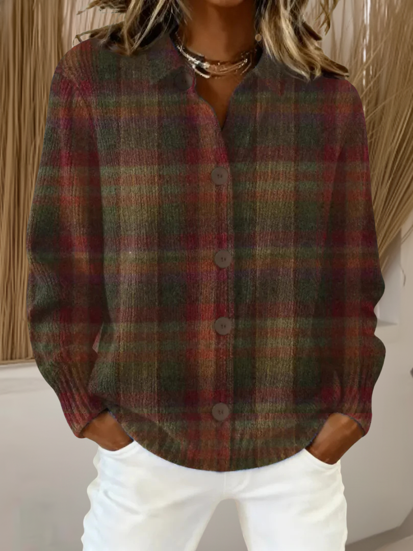 MARIANNE | Cardigan with plaid pattern