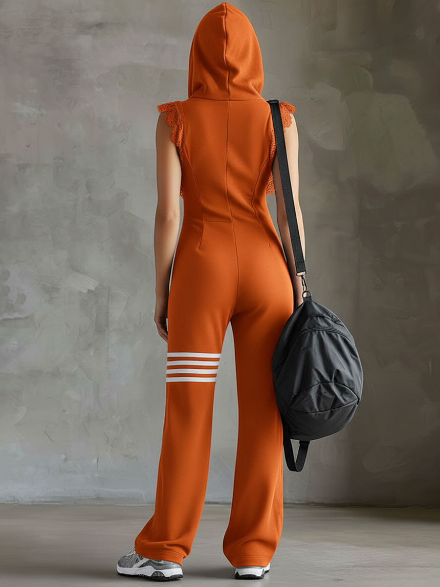 ELEANOR | Sleeveless jumpsuit with retro stripe