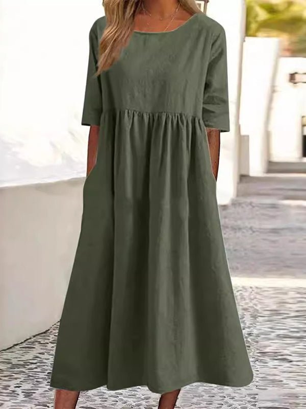 DARIA | Rochie midi cu croi în A - Liora București