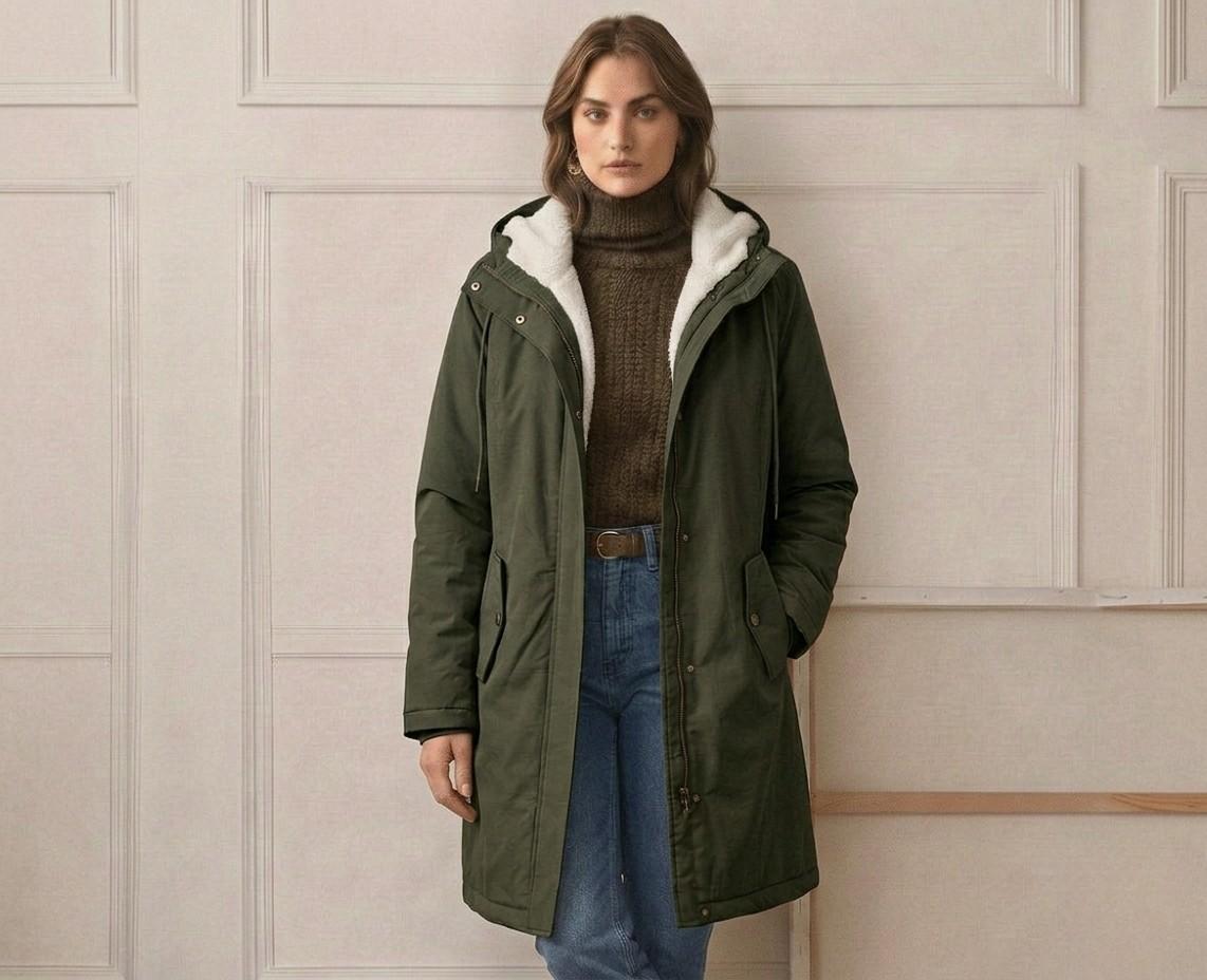 AMÉLIE | Long parka with fleece lining