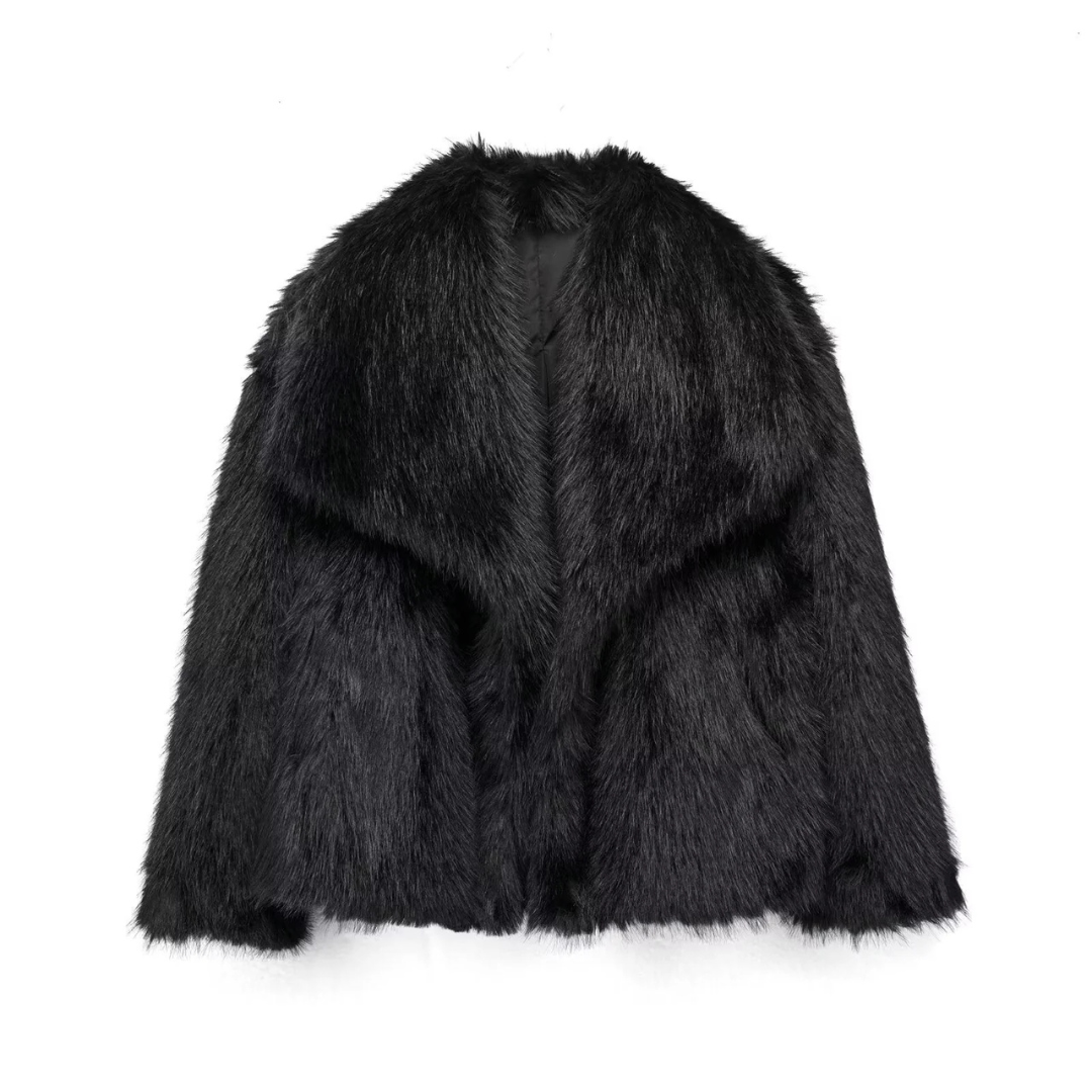 FREYA | Faux fur coat with hood