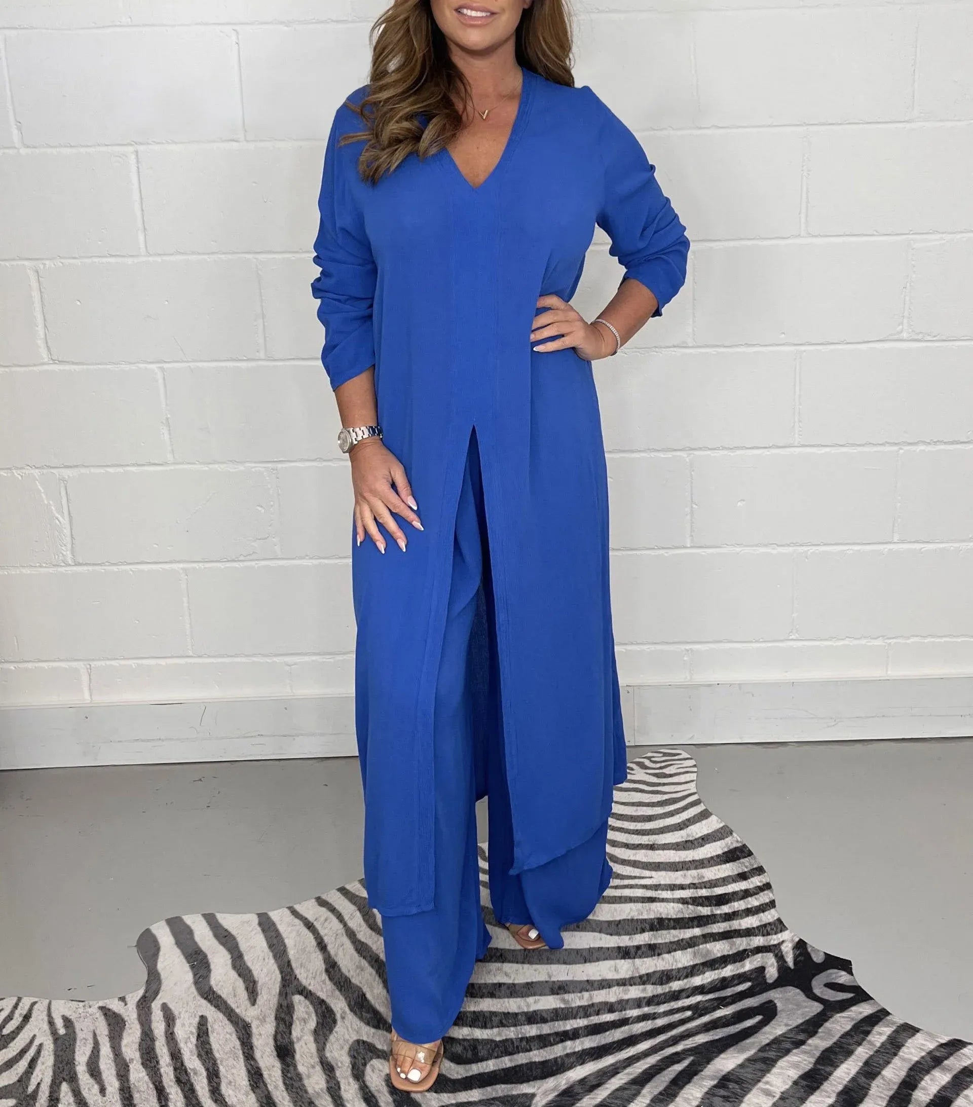 CHERLY | Set with wide-leg trousers