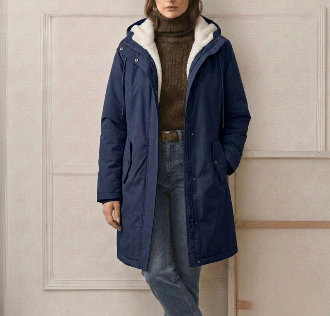 AMÉLIE | Long parka with fleece lining
