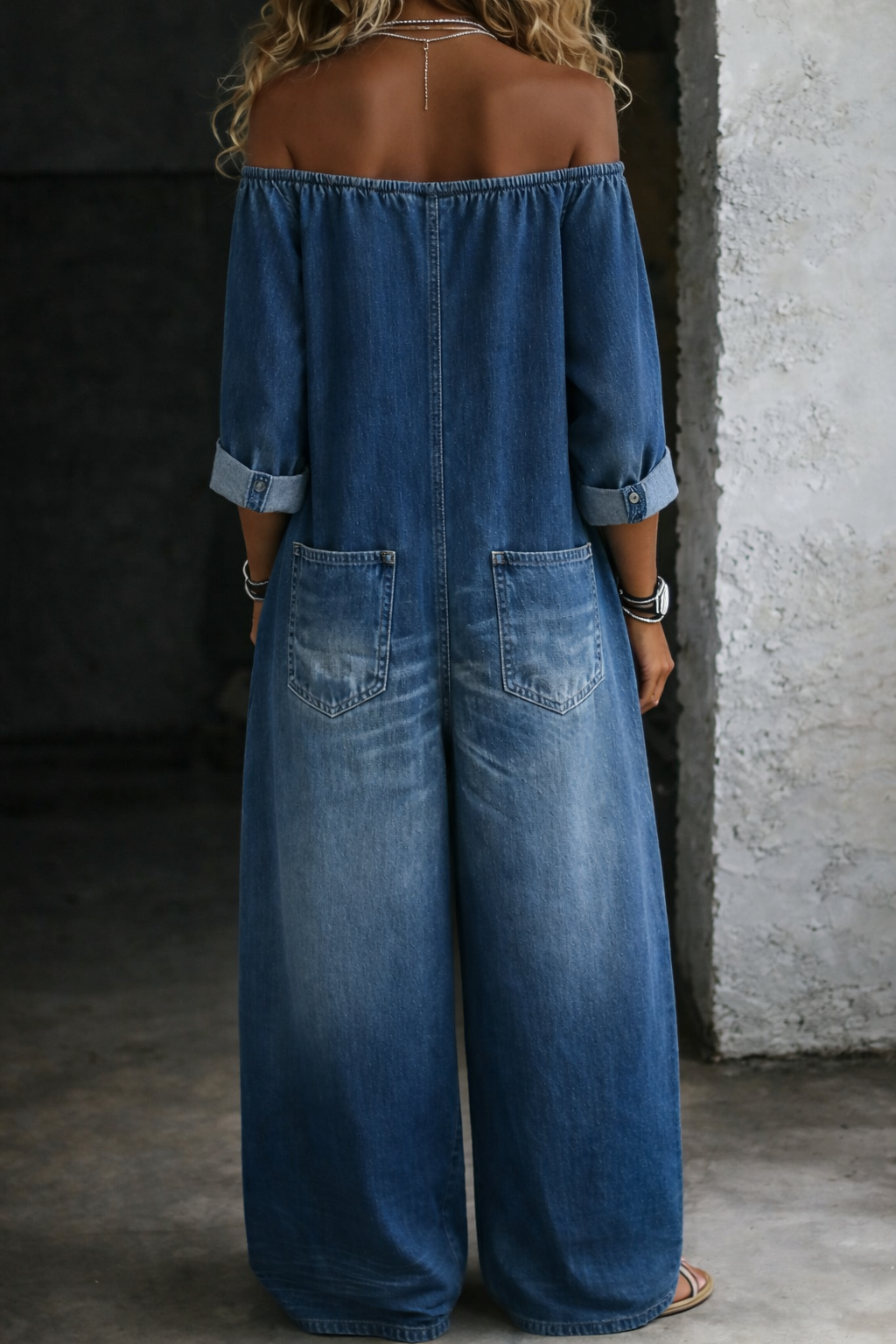 ELENA | Jumpsuit with off-shoulder neckline