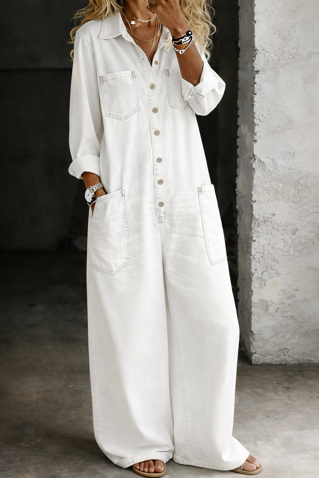 LENA | Jumpsuit with patch pockets