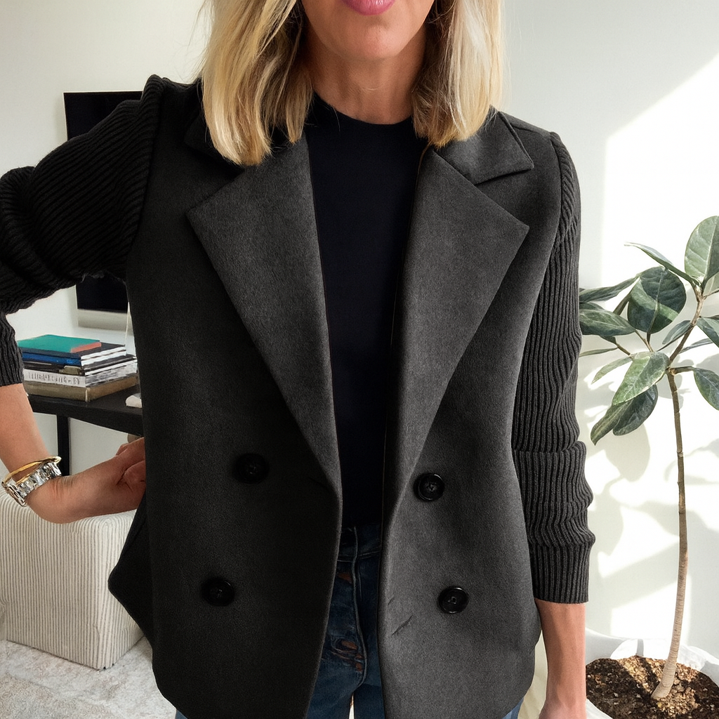 SASHA | Ribbed blazer coat