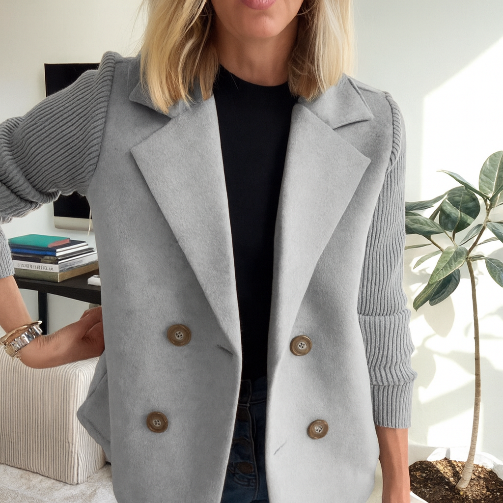 SASHA | Ribbed blazer coat