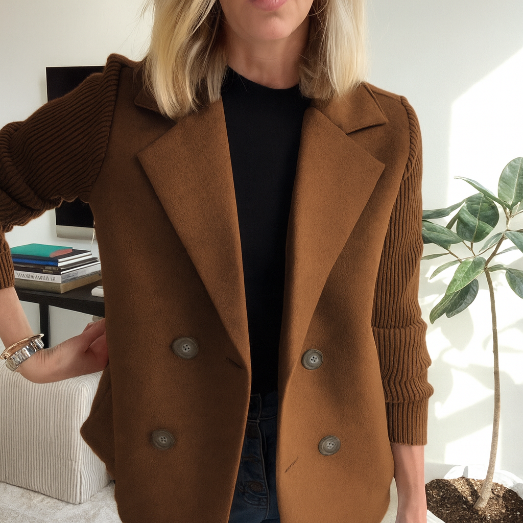 SASHA | Ribbed blazer coat