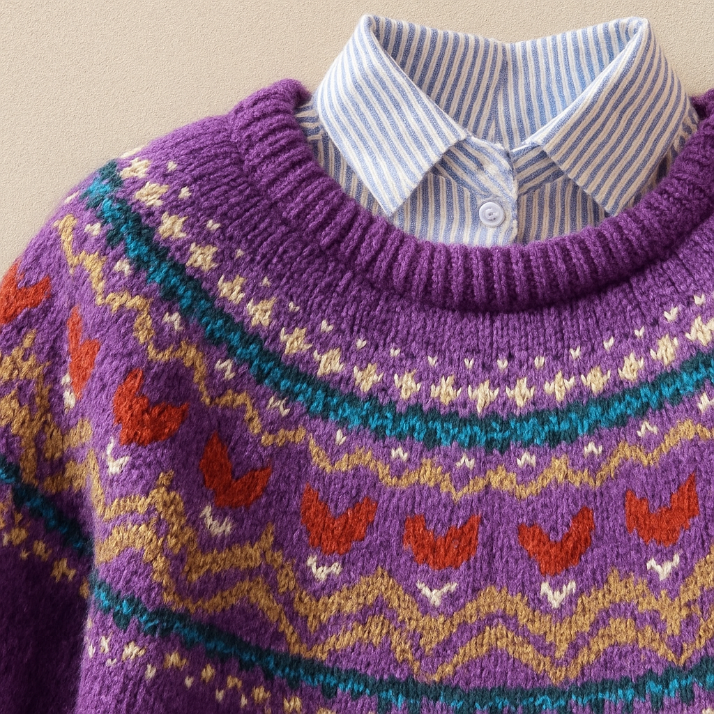 CHLOE | Knit jumper with Nordic pattern