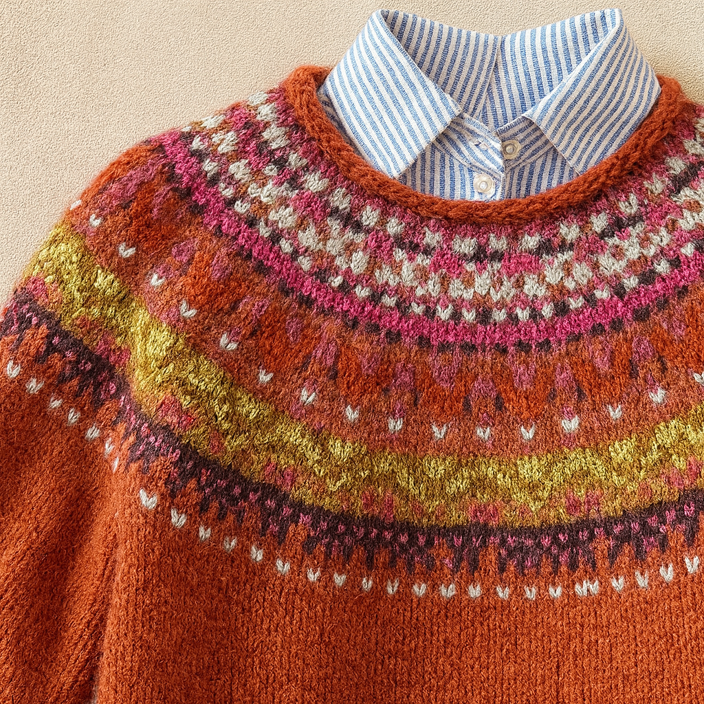 SIMONA | Knit jumper with Nordic pattern