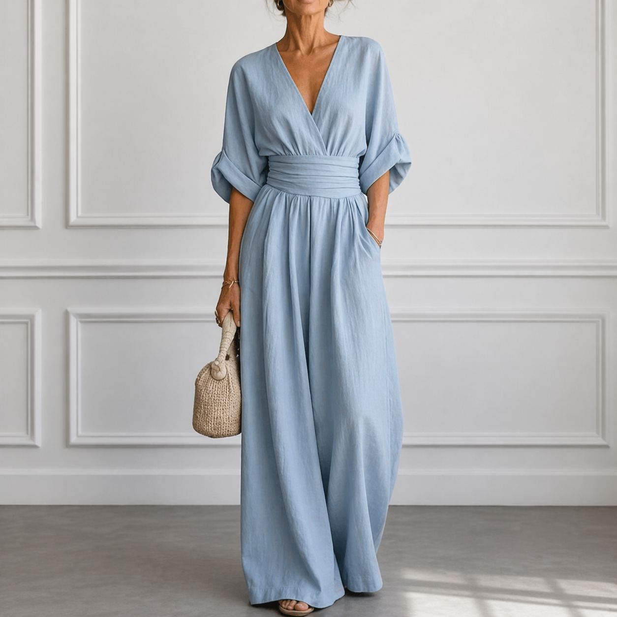 CHESKA | Jumpsuit with cinched waist